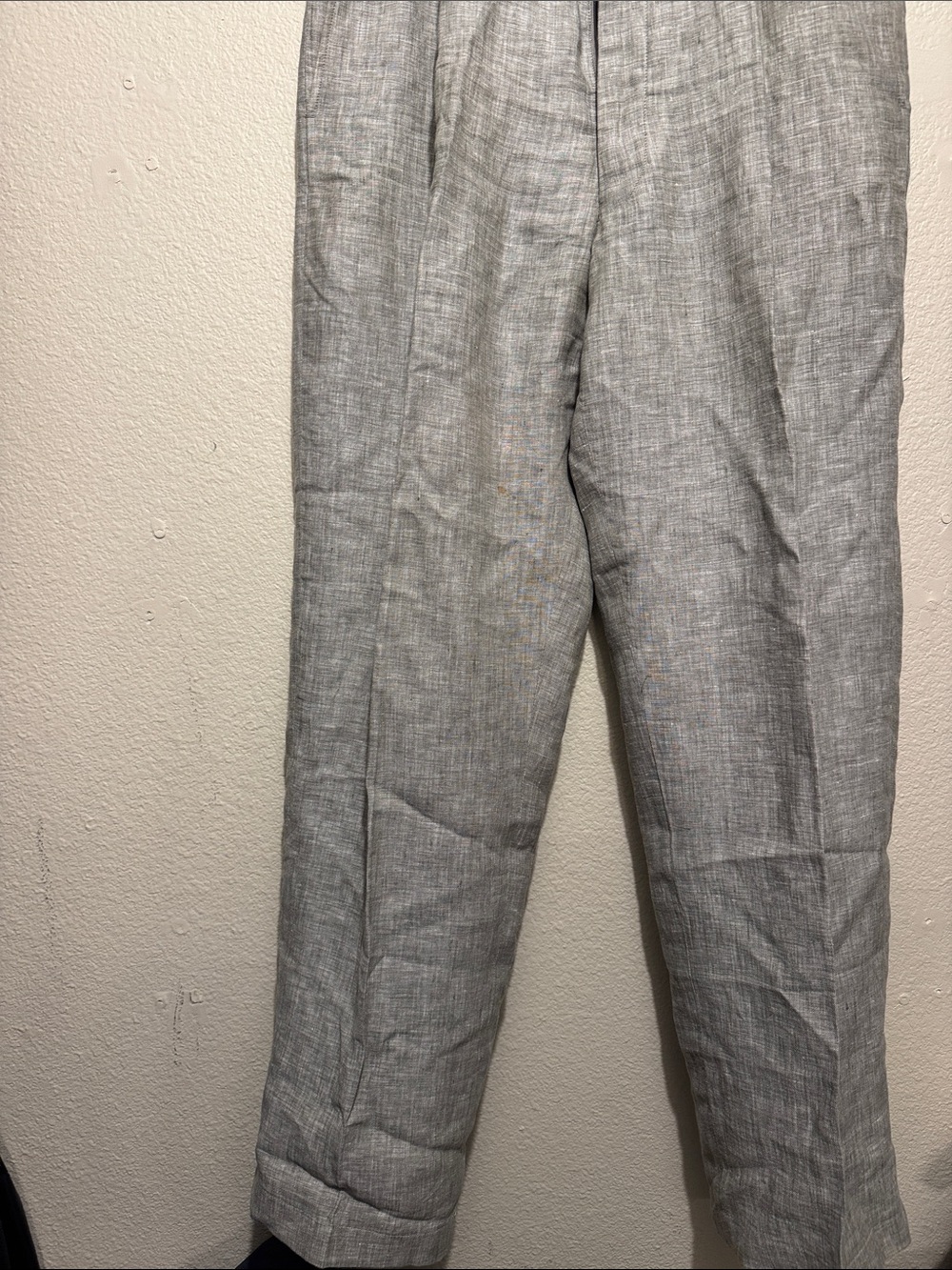 Men's Light Gray Dress Pants — Tailored Linen-Blend